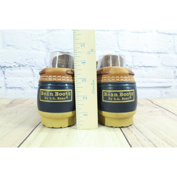 LL Bean Low Duck Boots Rubber Leather Waterproof Blue Unlined Size 6 Wide - Picture 6 of 10